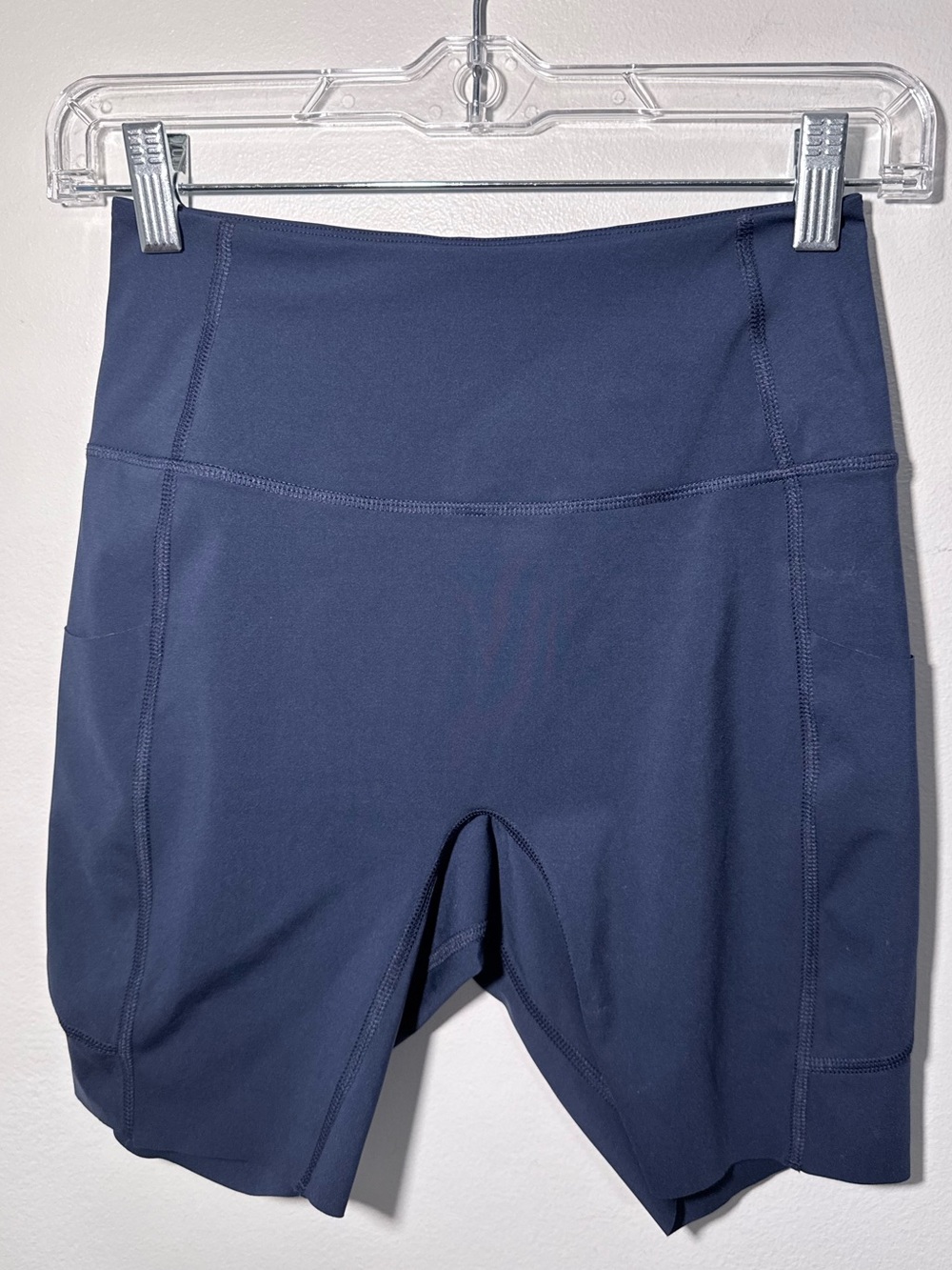 Commando Navy High-Waist Fast Track 7’ Bike Shorts. Size S